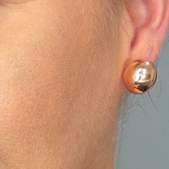Earring and bracelet/ shiny copper tones/rose gold look/prairie girl/minimalist - Picture 3 of 12